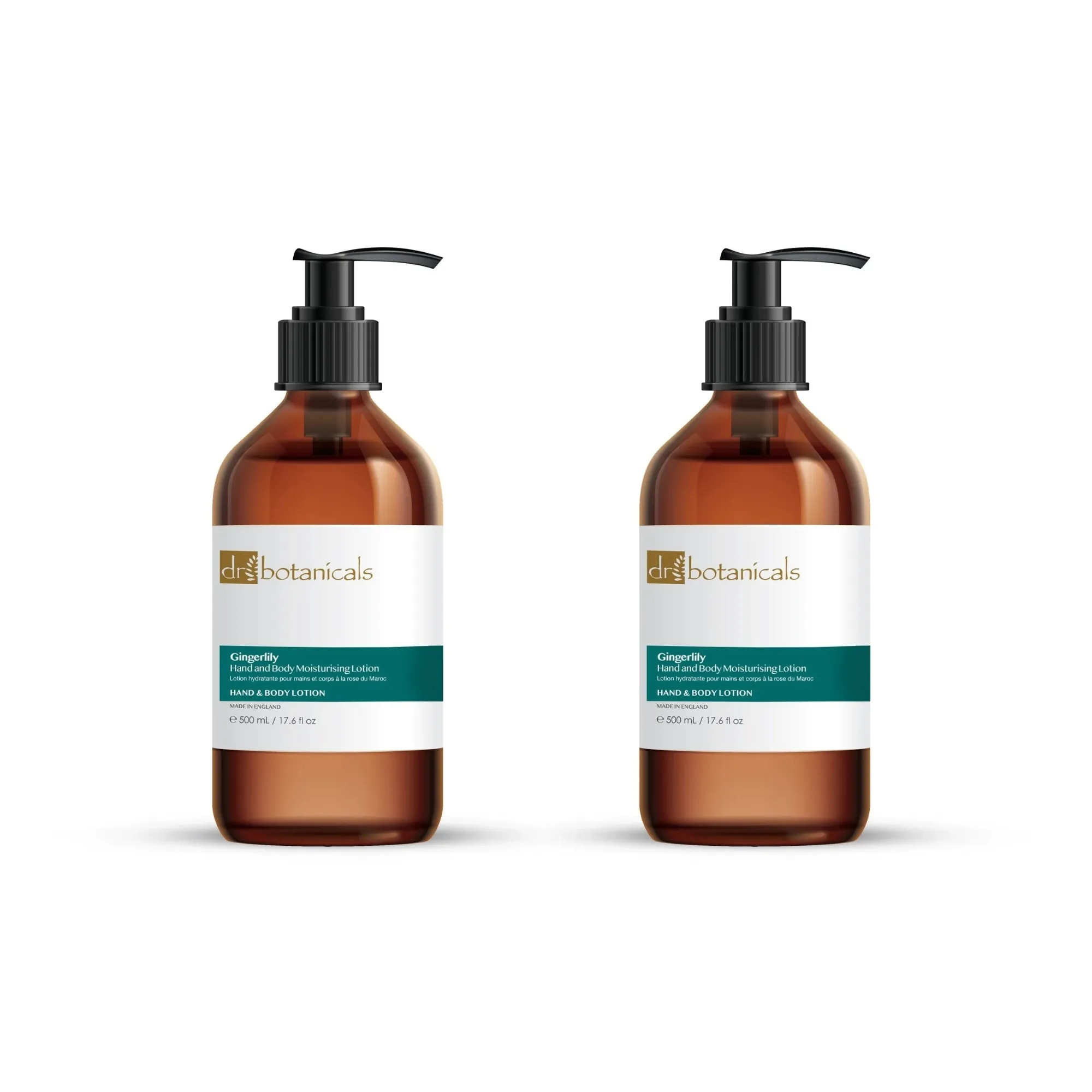 Dr Botanicals Gingerlily Hand & Body Moisturizing Lotion 500ml Twin Value Savings Pack