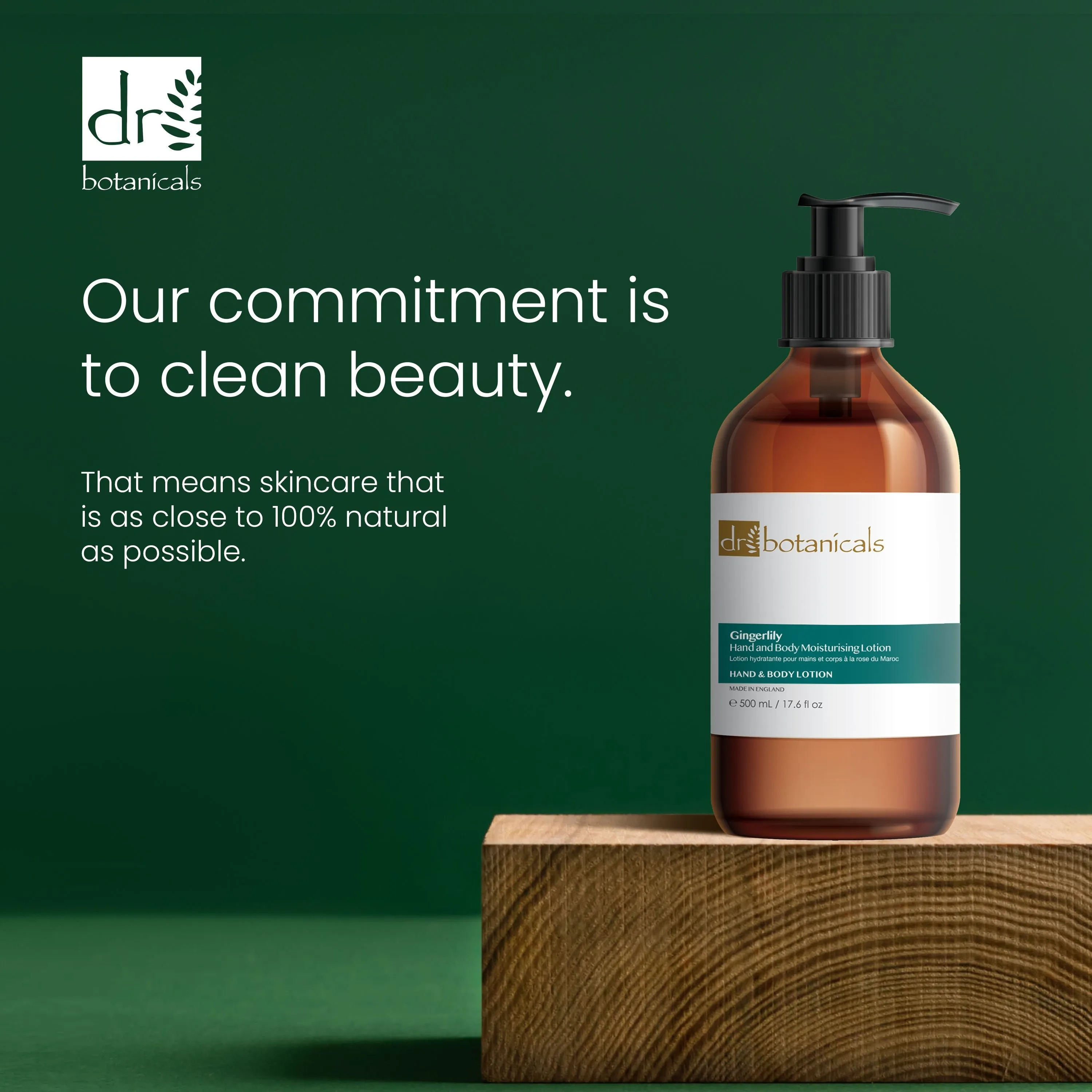 Dr Botanicals Gingerlily Hand & Body Moisturizing Lotion 500ml Twin Value Savings Pack