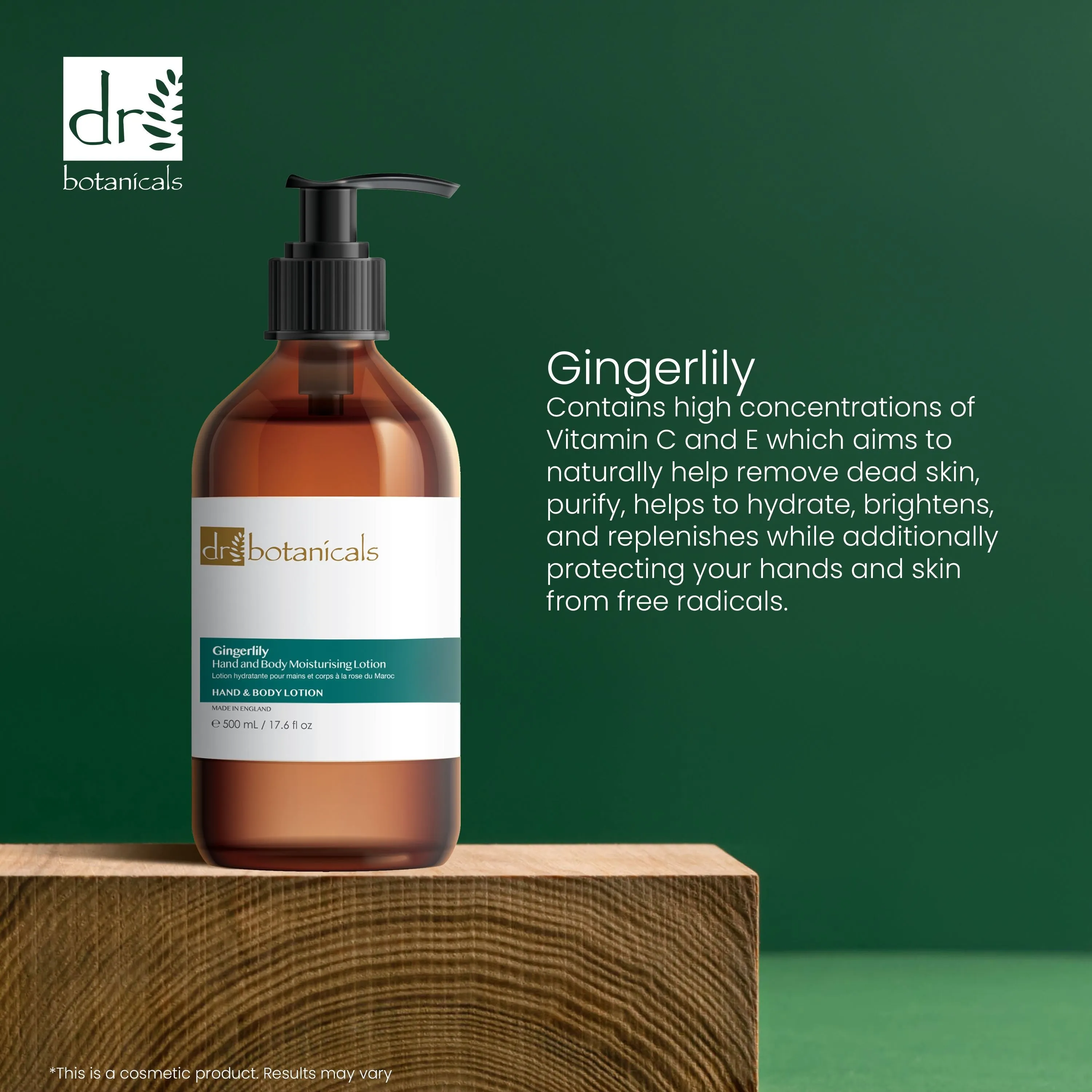 Dr Botanicals Gingerlily Hand & Body Moisturizing Lotion 500ml Twin Value Savings Pack