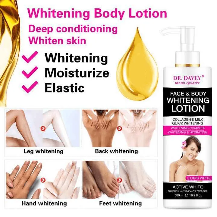 Dr. Davey Collagen Face & Body Whitening Lotion - 500ml