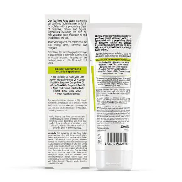 Dr Organic Tea Tree Face Wash 200ml