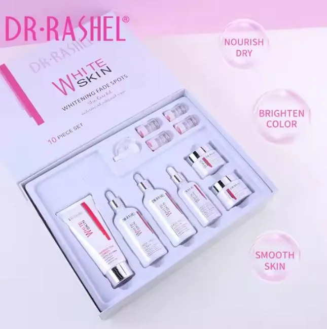 DR.RASHEL 10 PCS SET WHITE SKIN FADE SPOTS SKIN CARE WHITENING SERIES DRL- 1701