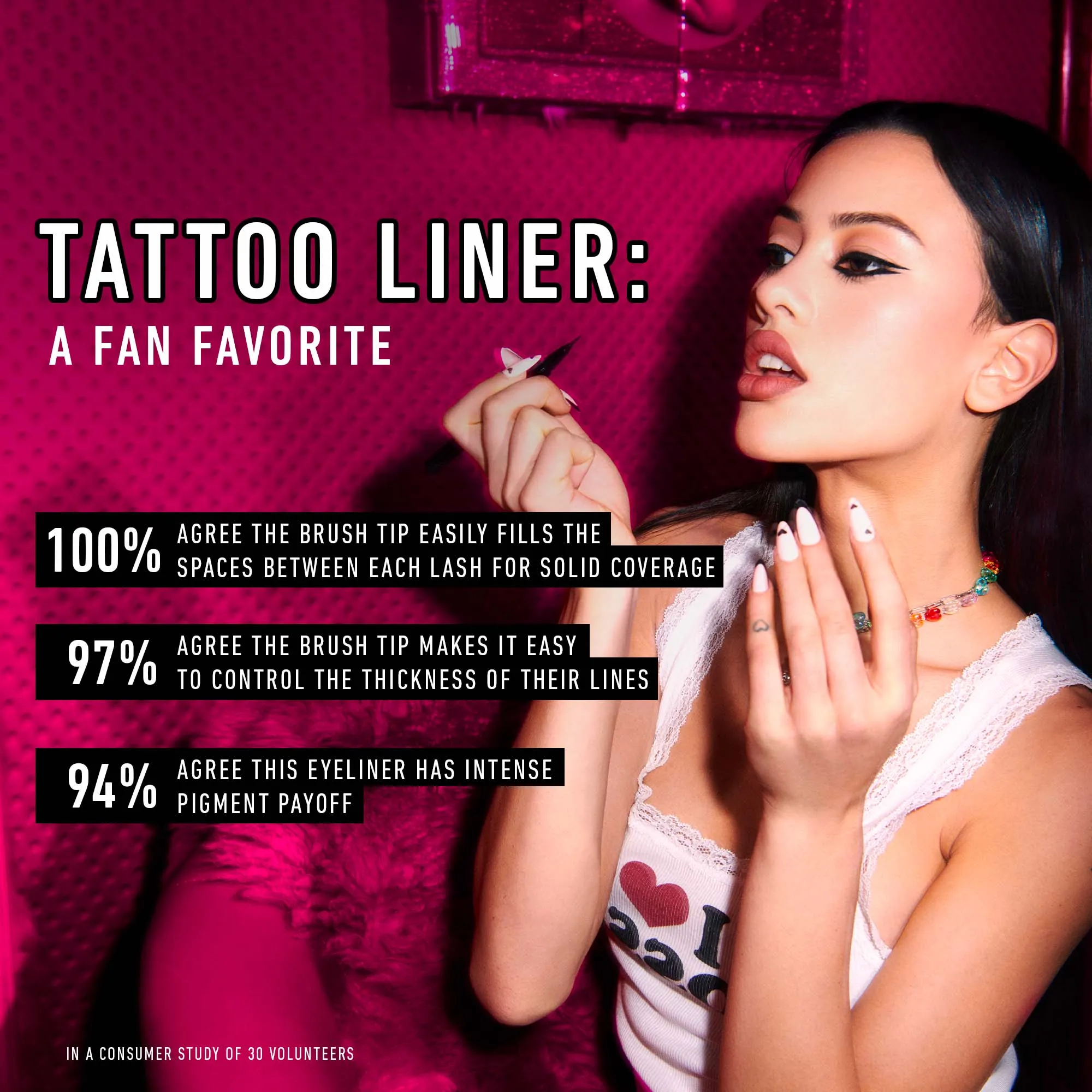 Dual-Ended Tattoo Liner Waterproof Liquid Eyeliner
