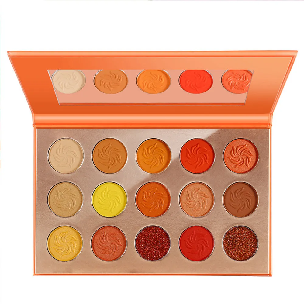 Earthy matte pearlescent eyeshadow palette