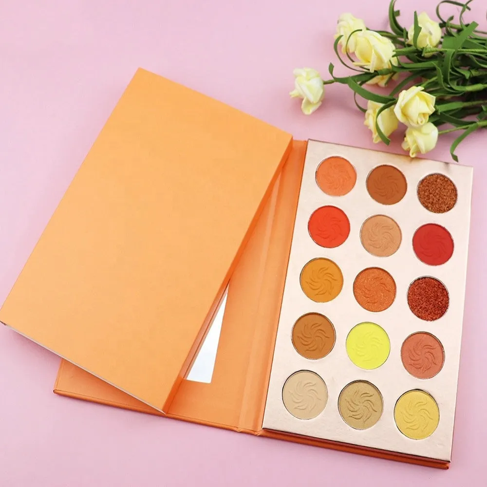 Earthy matte pearlescent eyeshadow palette