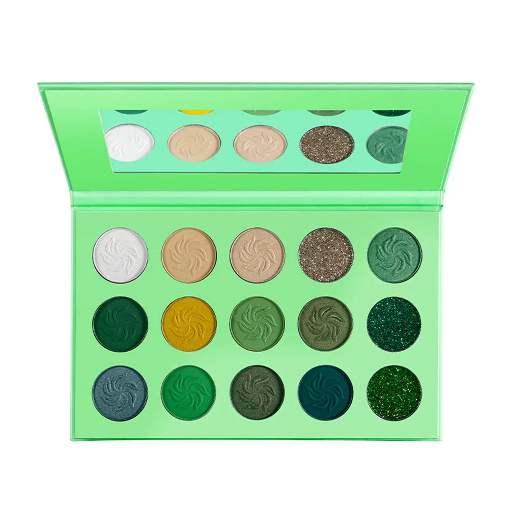 Earthy matte pearlescent eyeshadow palette