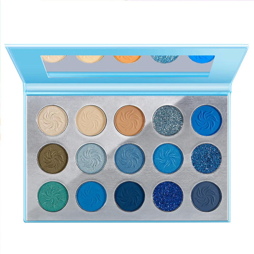 Earthy matte pearlescent eyeshadow palette