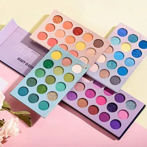 Earthy matte pearlescent eyeshadow palette