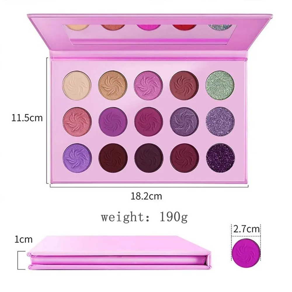 Earthy matte pearlescent eyeshadow palette