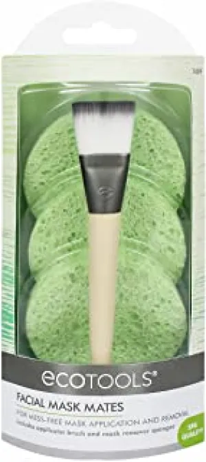 EcoTools Facial Mask Applicator Kit, For Clay, Mud, Charcoal and Other Paintable Face Masks, Set of 2 Brush Heads