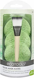 EcoTools Facial Mask Applicator Kit, For Clay, Mud, Charcoal and Other Paintable Face Masks, Set of 2 Brush Heads