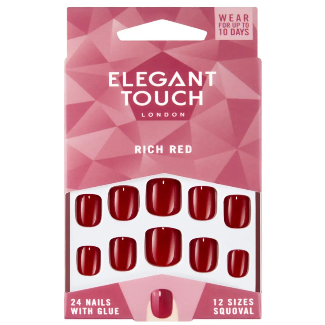 Elegant Touch Colour Nails - Rich Red