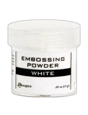 Embossing Powder White, 1oz Jar by Ranger - Textured Cardmaking, Scrapbooking, Papercrafting, Junk Journals! emb0004