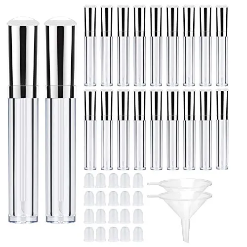 Empty Lip Gloss Tubes ULG 4ml Clear Lip Gloss Balm Containers Sliver