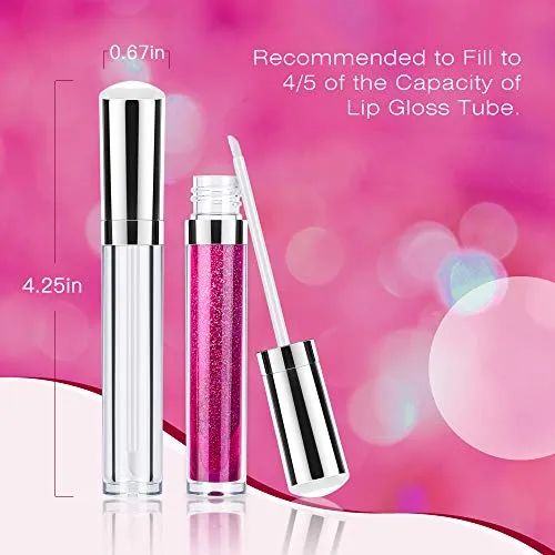 Empty Lip Gloss Tubes ULG 4ml Clear Lip Gloss Balm Containers Sliver
