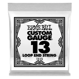 Ernie Ball 1313EB 6-Pack Loop End Stainless Steel Plain Banjo or Mandolin Guitar Strings - 0.013