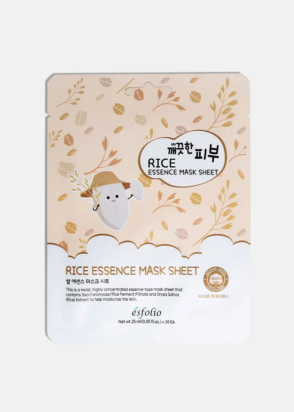 ESFOLIO Pure Skin Essence Mask Sheet - Rice