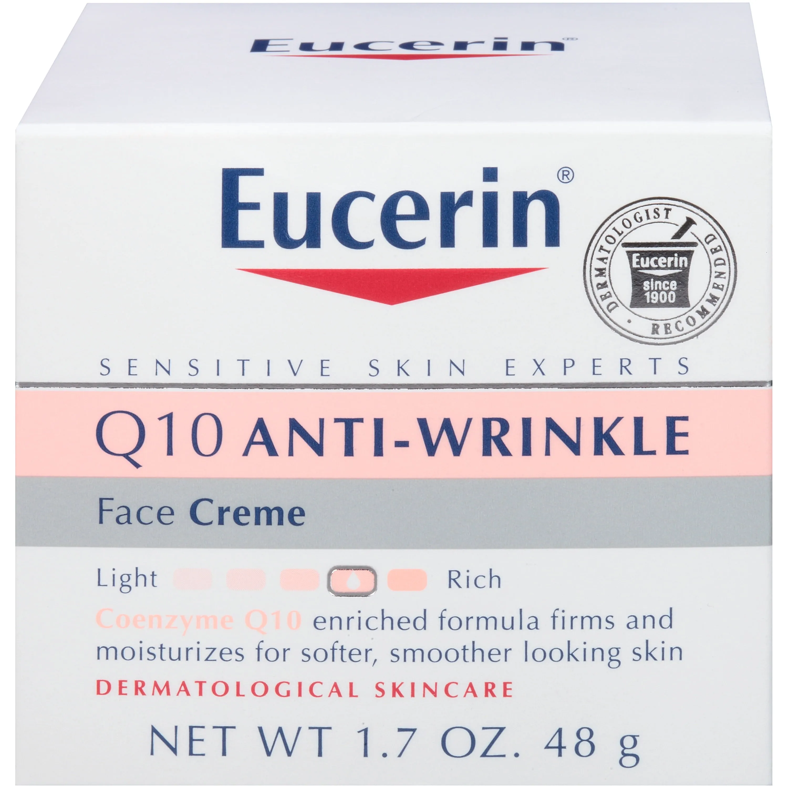 Eucerin Q10 Anti-Wrinkle Face Cream for Sensitive Skin, 1.7 Oz Jar