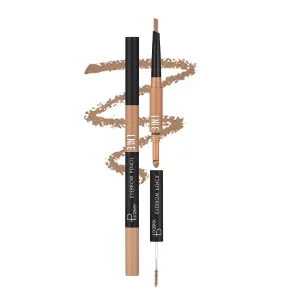 Eyebrow Pencils for Women, Just One Brow Pencil to Create Your Perfect Eyebrow, Fine Crafted Eyebrow Shape, Making Eyebrows Dense and Lively, 3 in 1 Design (Natural Brown)