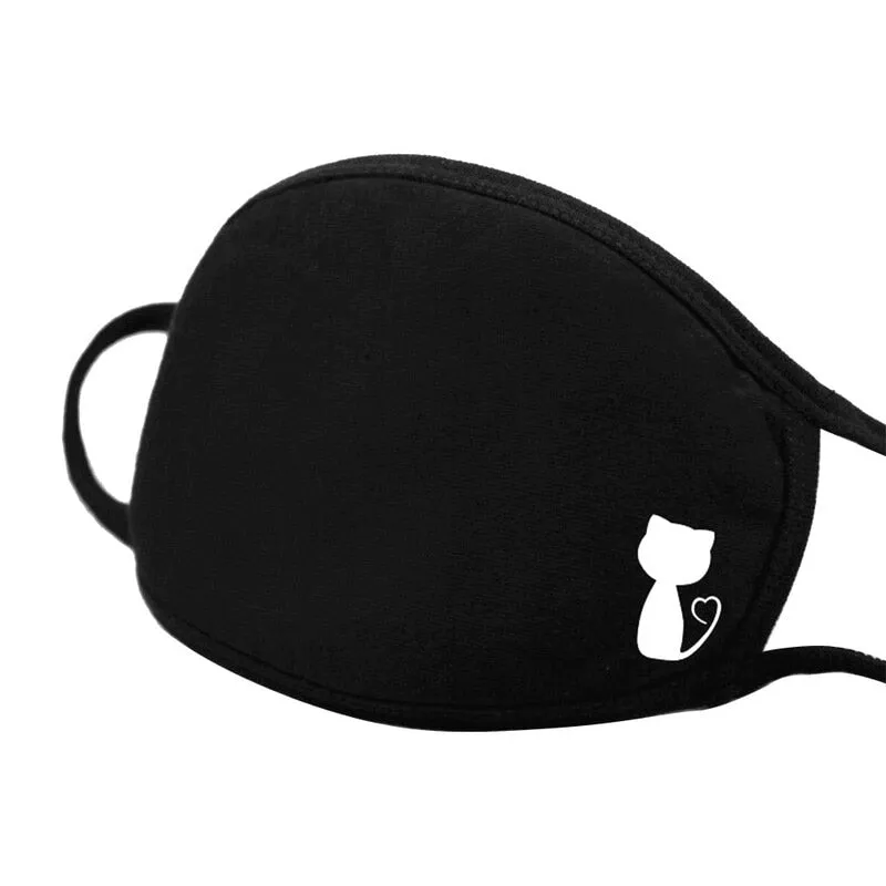 Face mask 3PC Simple Cotton Mask Simple Unisex Black Breathable Mouth