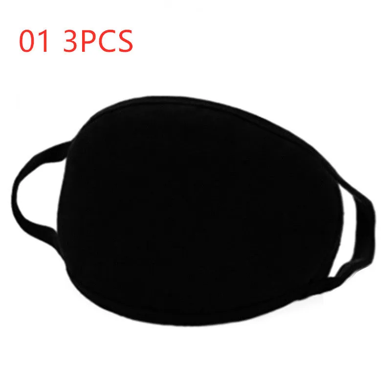 Face mask 3PC Simple Cotton Mask Simple Unisex Black Breathable Mouth