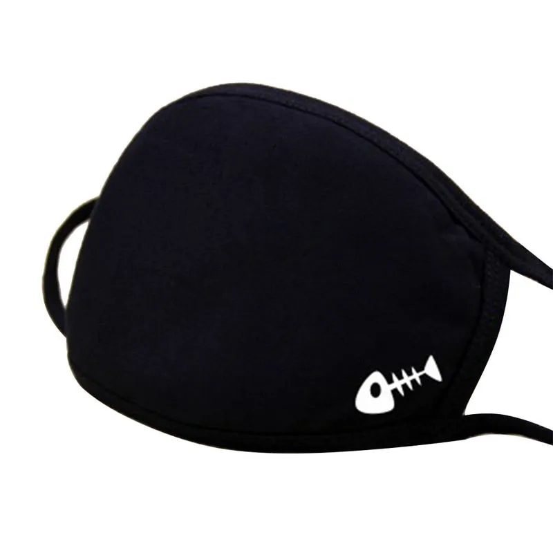 Face mask 3PC Simple Cotton Mask Simple Unisex Black Breathable Mouth