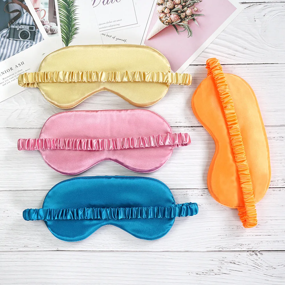 Faux Silk Eye Patch Shading Sleep Eye Mask Eyepatch Travel Relax Cover Eyeshade Health Sleeping Shield Eye Care Tools