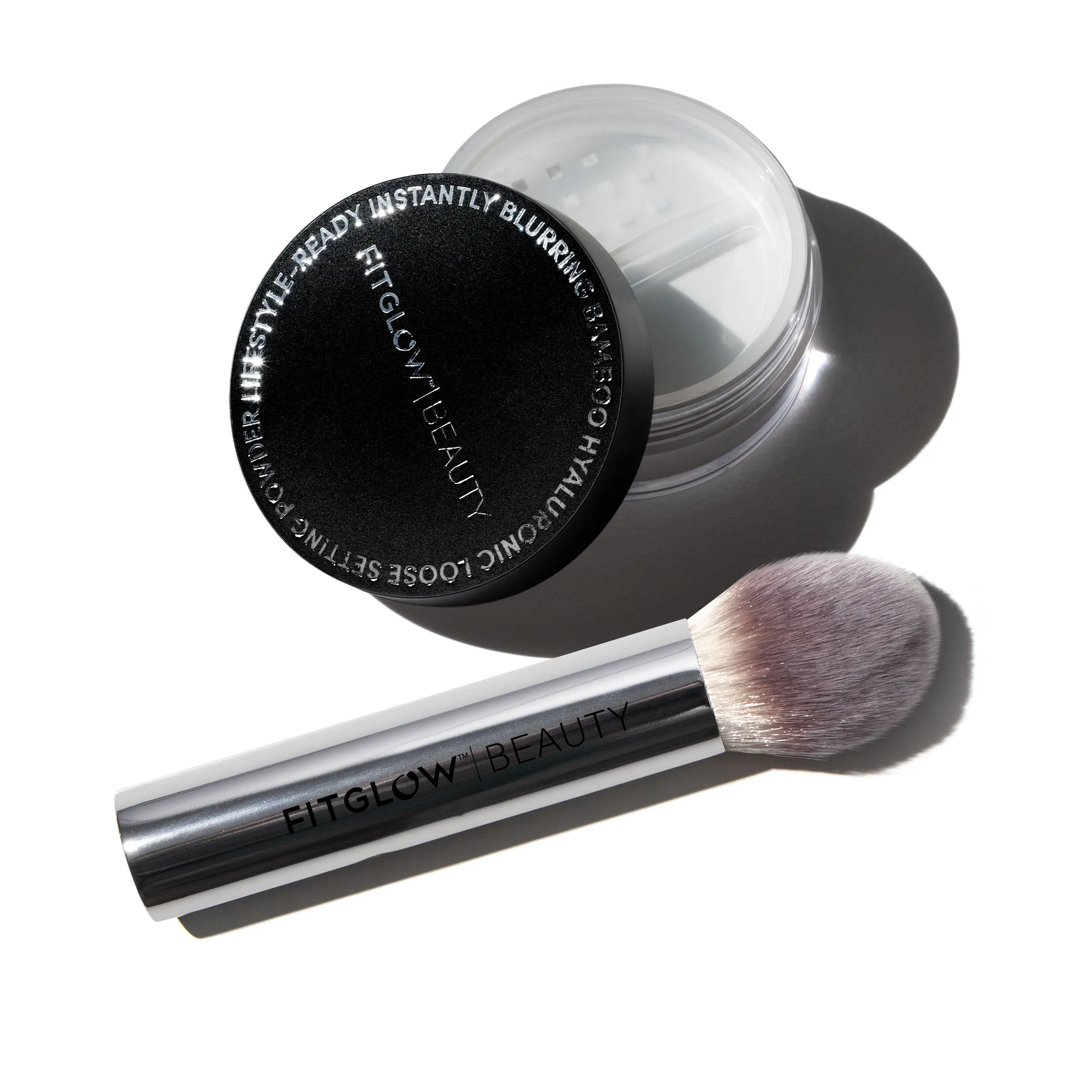 FITGLOW BEAUTY - Loose Setting Powder   Brush Duo