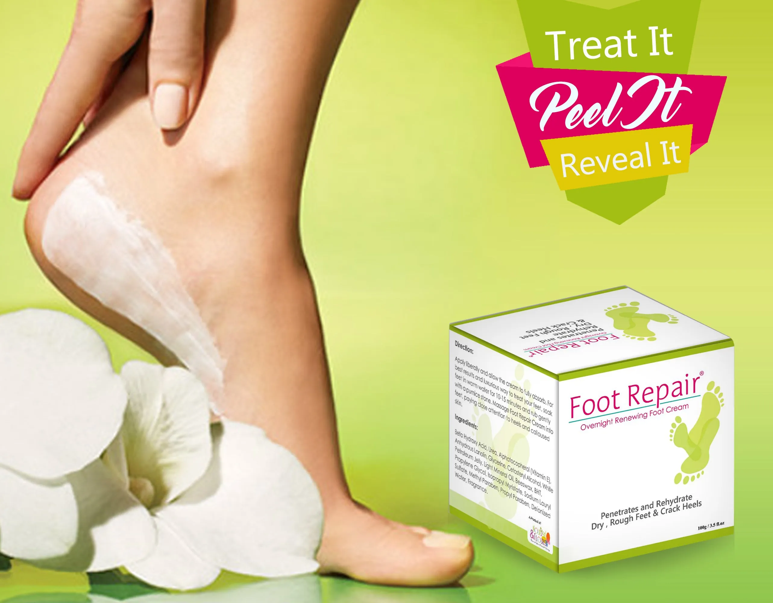 Foot Repair Cream - Cracked Heels - Callus Removal - Baby like Soft Feets