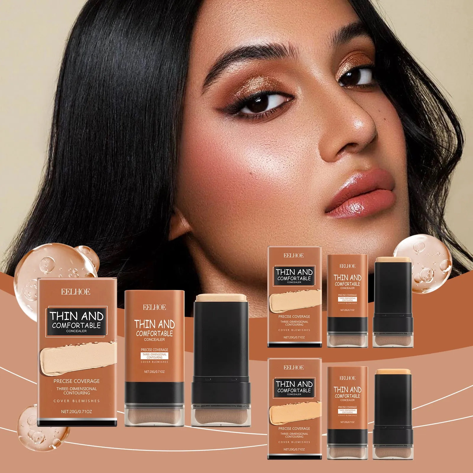 Foundation Stick With Brush,Makeup Foundation
