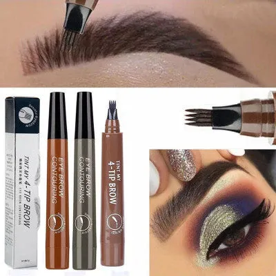 Four-Headed Bifurcated Eyebrow Pencil