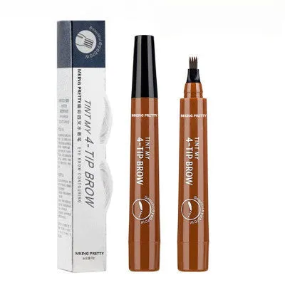 Four-Headed Bifurcated Eyebrow Pencil