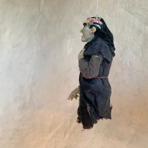 Frankenstein’s Monster - scary, confused and on the loose, he clutches his robe to ward off the evening chill - Hanging Ornament