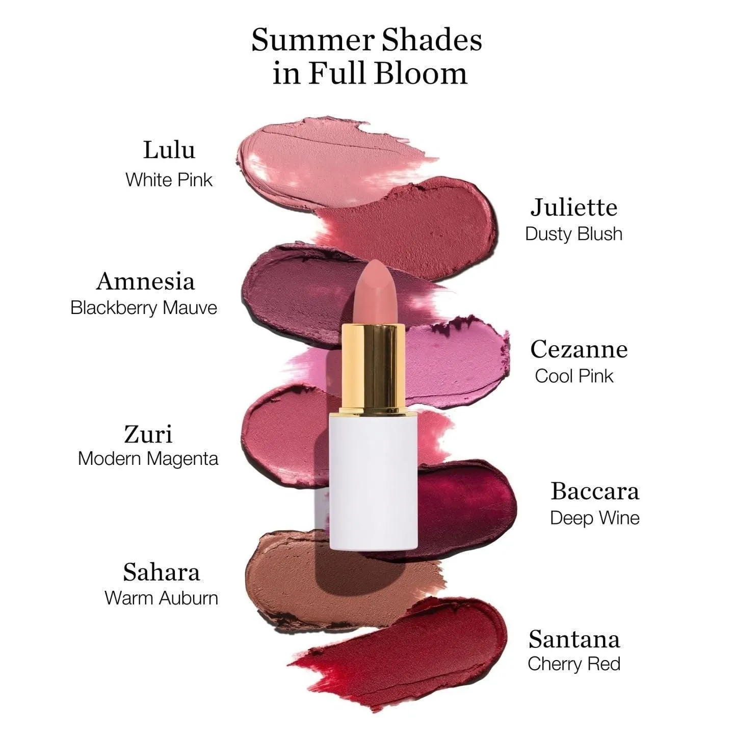 Full Bloom Sculpted Lipstick (Juliette) - Long Lasting Organic Lipstick with Jojoba Oil & Micro Hyaluronic Acid - 70% Organic Ingredients & Made in USA