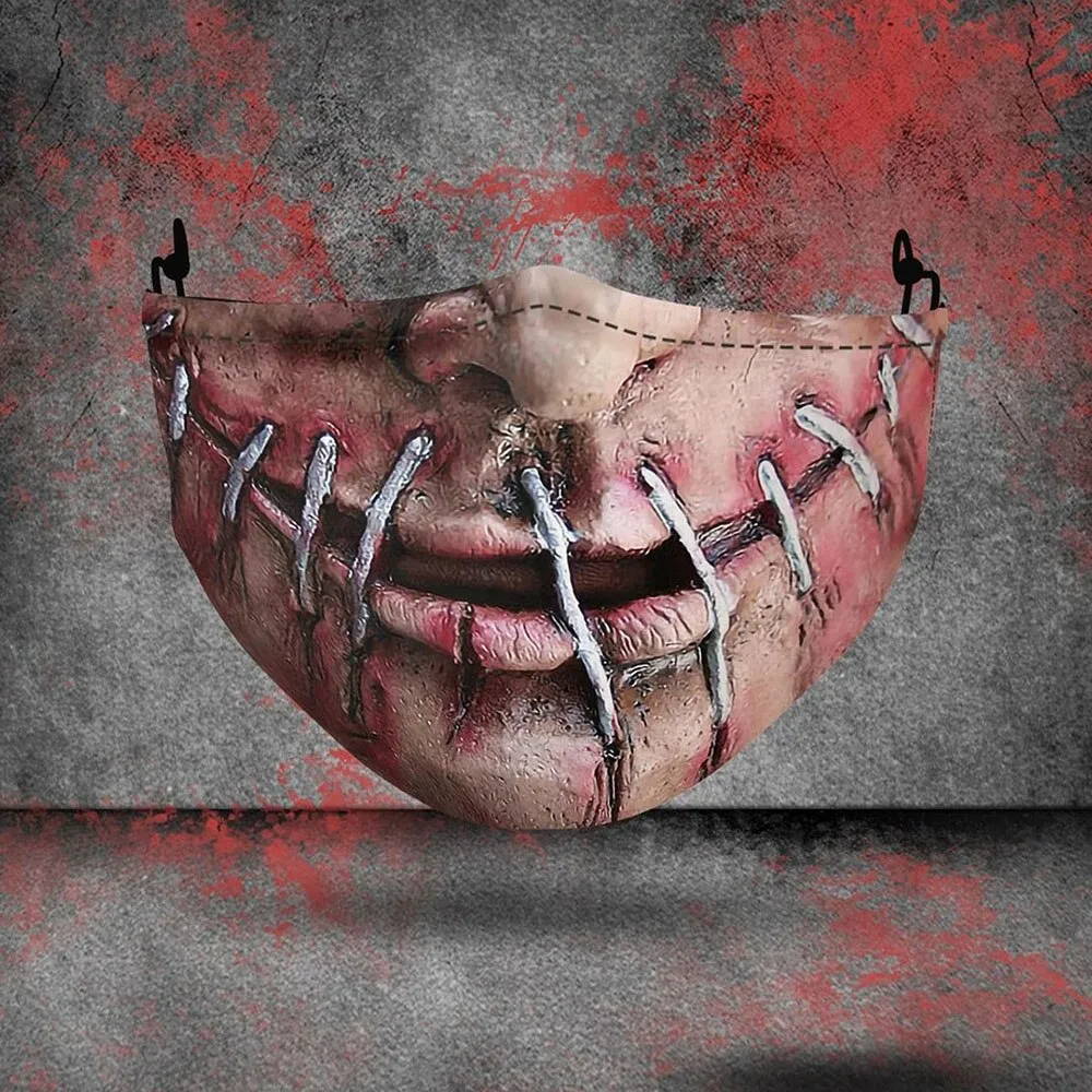 Funny Troll-Joker Masks Women Fashion Adult Mouth Clown Halloween Cosplay Party Reusable Washable Men Face DustProof Mouth Mask