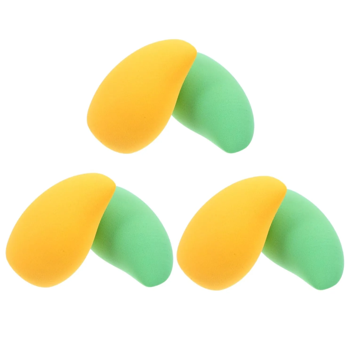 GANAZONO 6Pcs Shaped Makeup Sponges Dual Use Soft Powder for Wet Dry Application Compact Reusable Cosmetic Blending Eggs