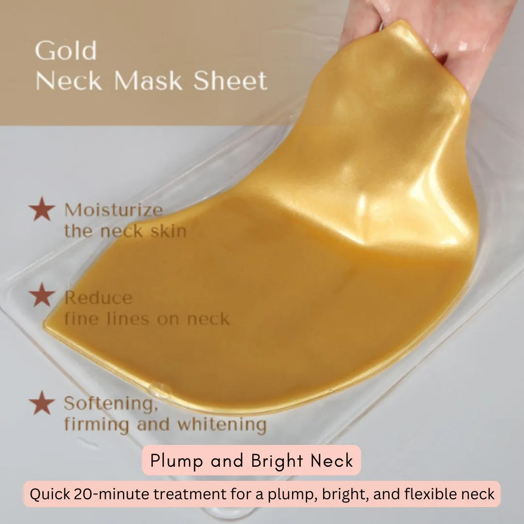 Gold 24k collagen neck mask  & Buttocks Mask Whitening Lift Collagen Pack(Bulk 3 Sets)