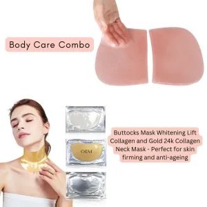 Gold 24k collagen neck mask  & Buttocks Mask Whitening Lift Collagen Pack(Bulk 3 Sets)