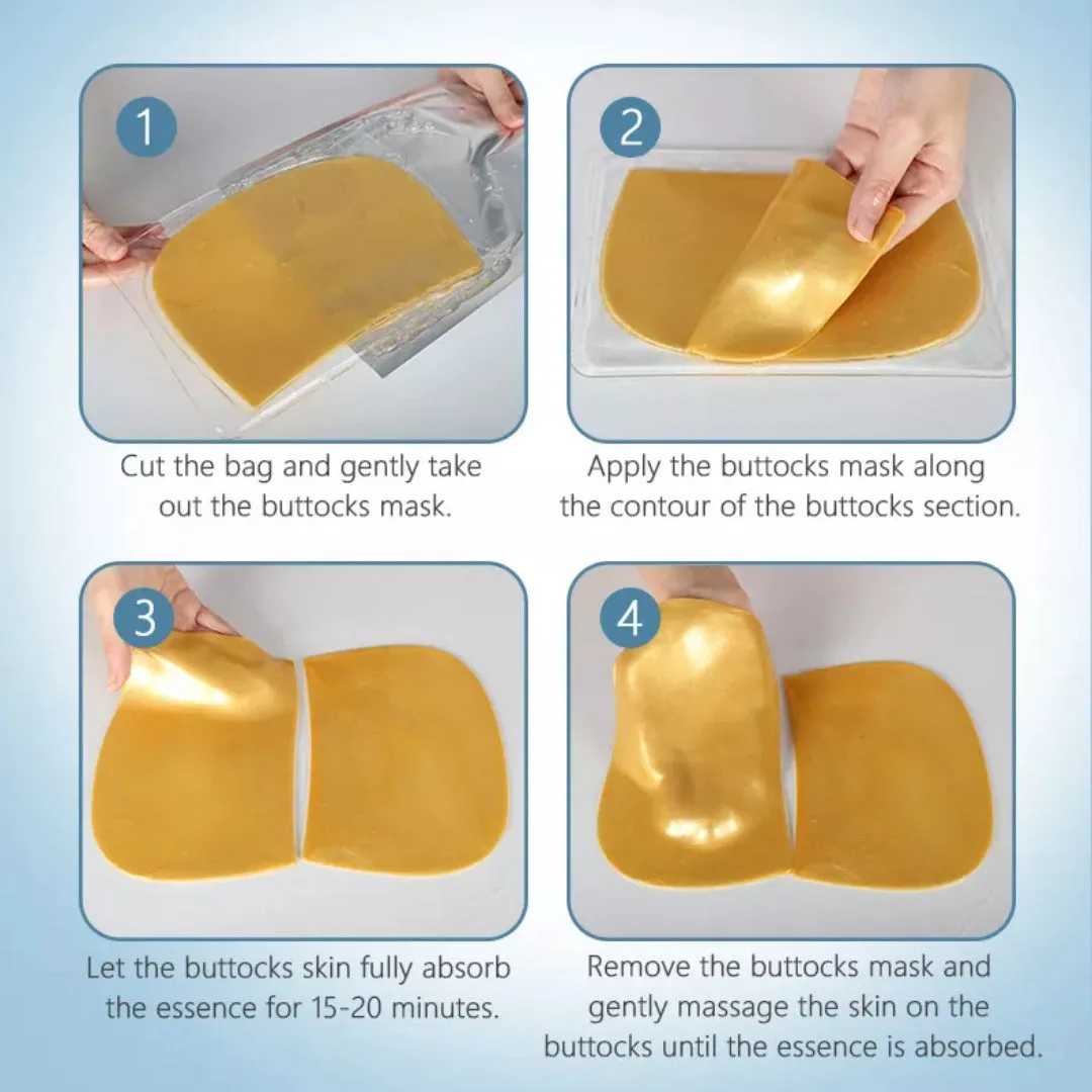 Gold 24k collagen neck mask  & Buttocks Mask Whitening Lift Collagen Pack(Bulk 3 Sets)