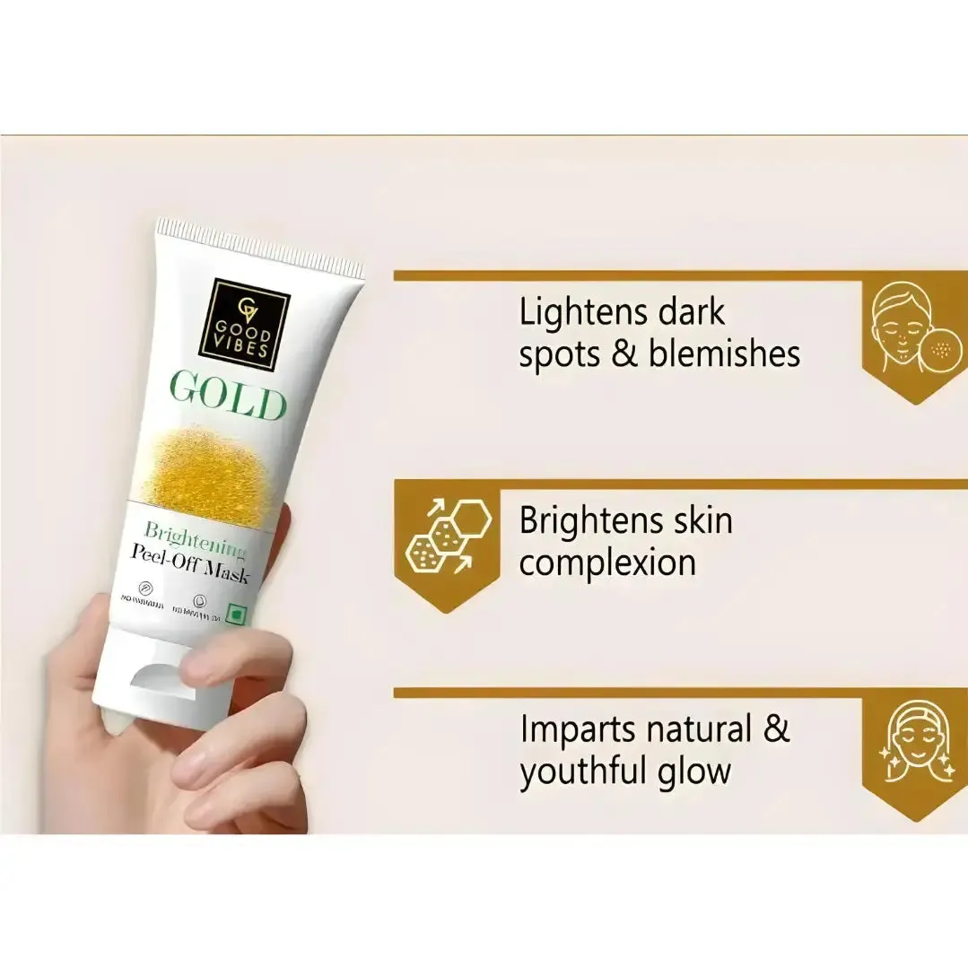 Good Vibes Gold Peel off Mask Brightening Peel off Mask 50gm (Pack of 2)