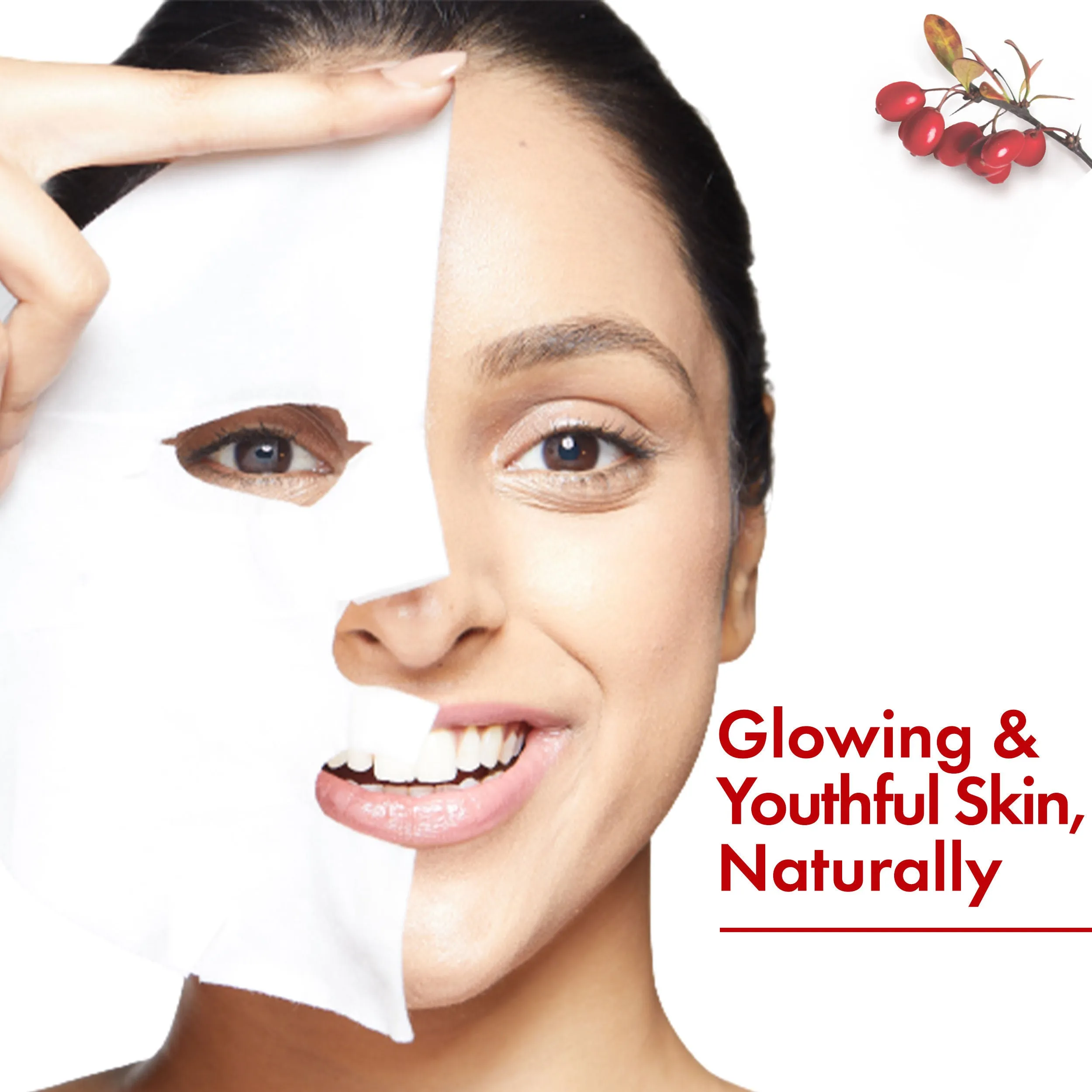 Good Vibes Rosehip Radiance Sheet Mask | Glowing, Moisturizing | Vegan, No Parabens, No Sulphates, No Alcohol, No Animal Testing (20 ml)