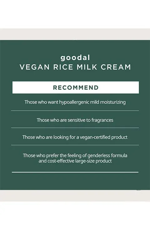 GOODAL Vegan Rice Milk Moisturizing Cream 70Ml