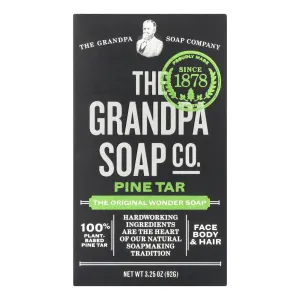 Grandpa's Pine Tar Bar Soap - 3.25 Oz Refreshing Antibacterial Cleansing