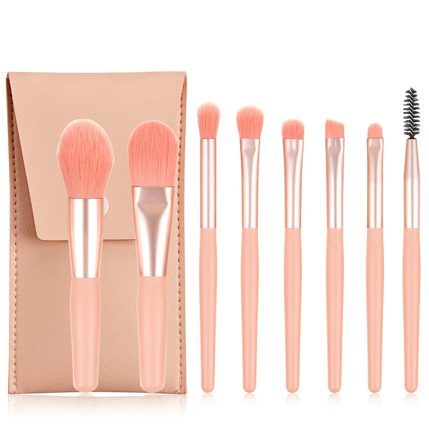Handy Size 8 pcs Candy Color Makeup Brushes Tool Set(Bulk 3 Sets)