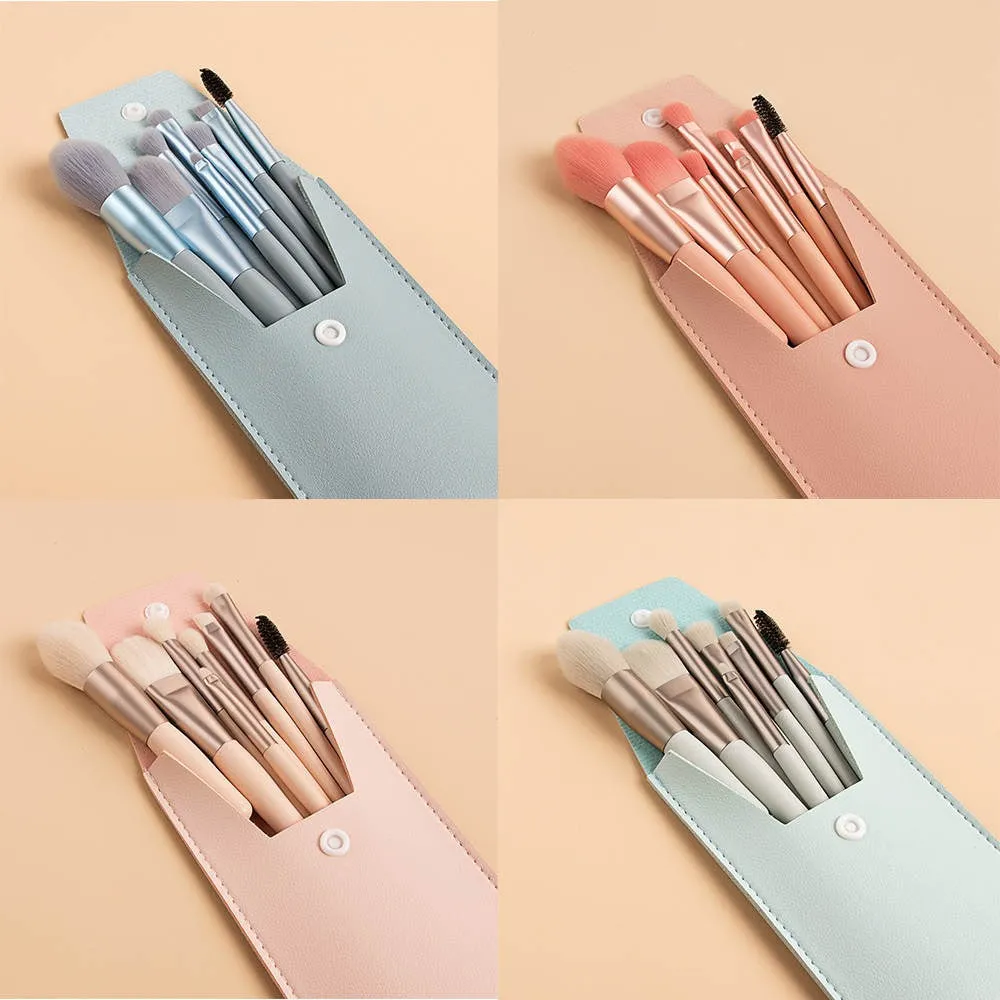 Handy Size 8 pcs Candy Color Makeup Brushes Tool Set(Bulk 3 Sets)