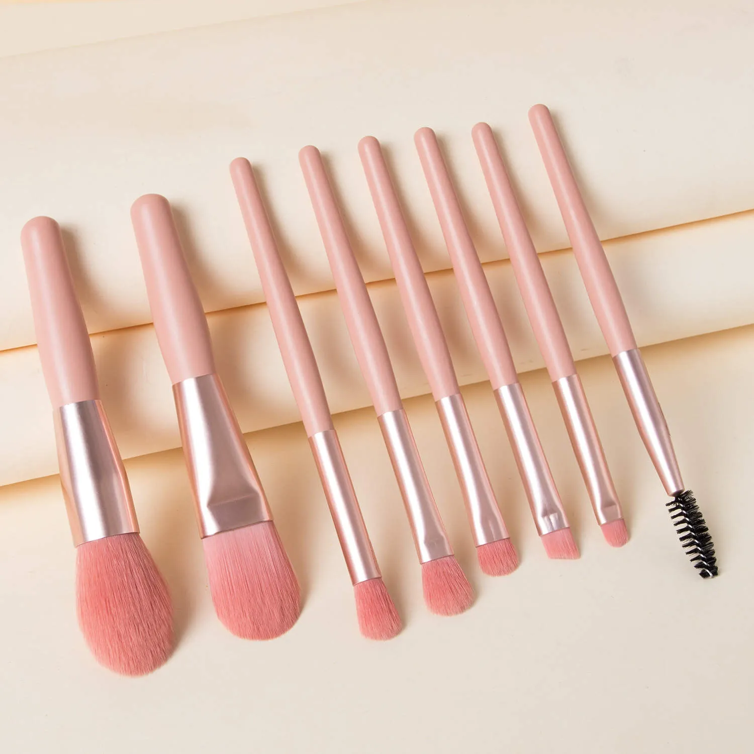 Handy Size 8 pcs Candy Color Makeup Brushes Tool Set(Bulk 3 Sets)