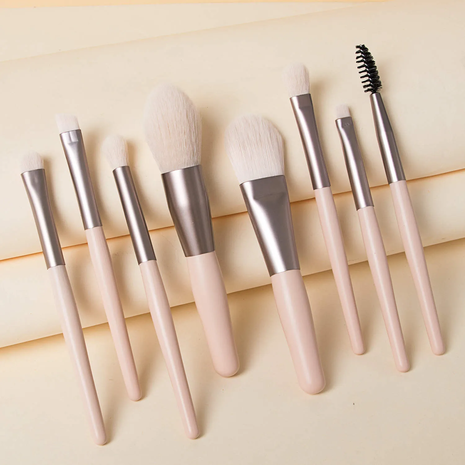 Handy Size 8 pcs Candy Color Makeup Brushes Tool Set(Bulk 3 Sets)