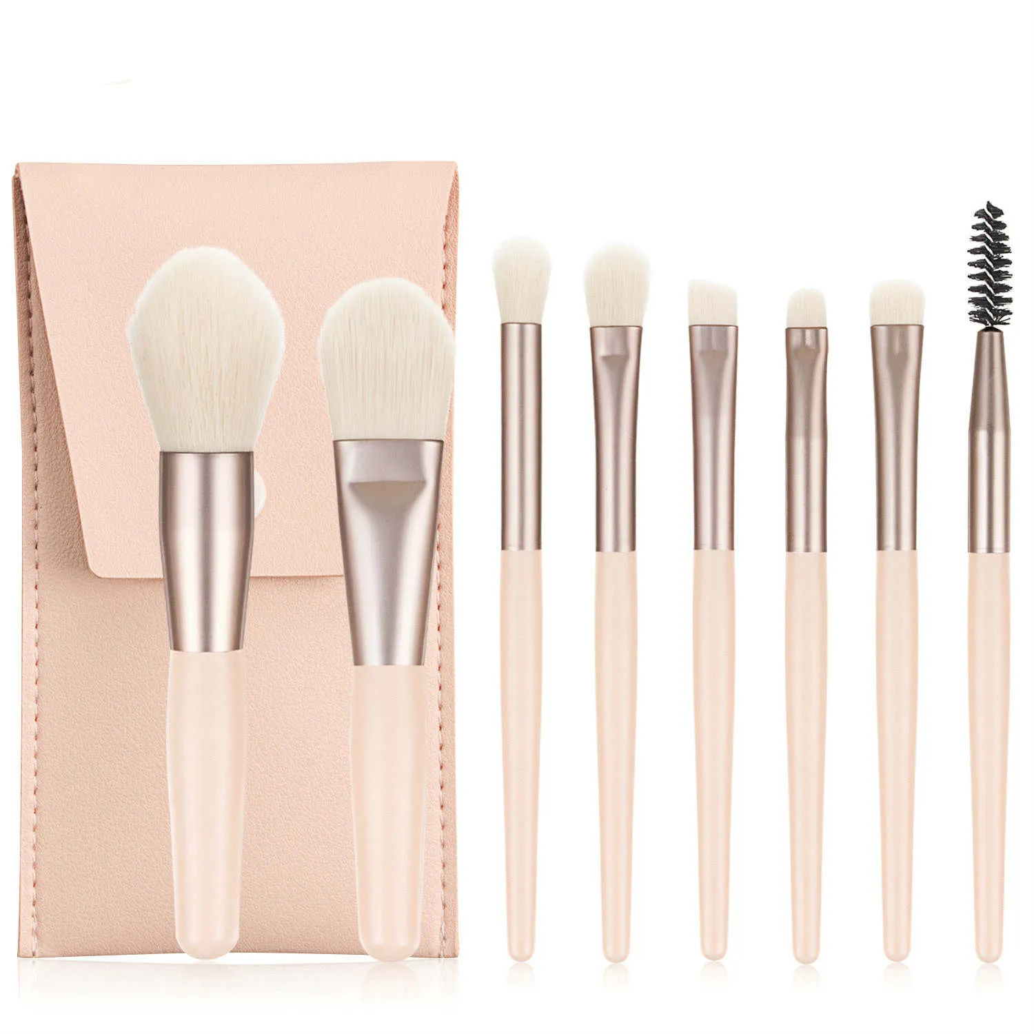 Handy Size 8 pcs Candy Color Makeup Brushes Tool Set(Bulk 3 Sets)