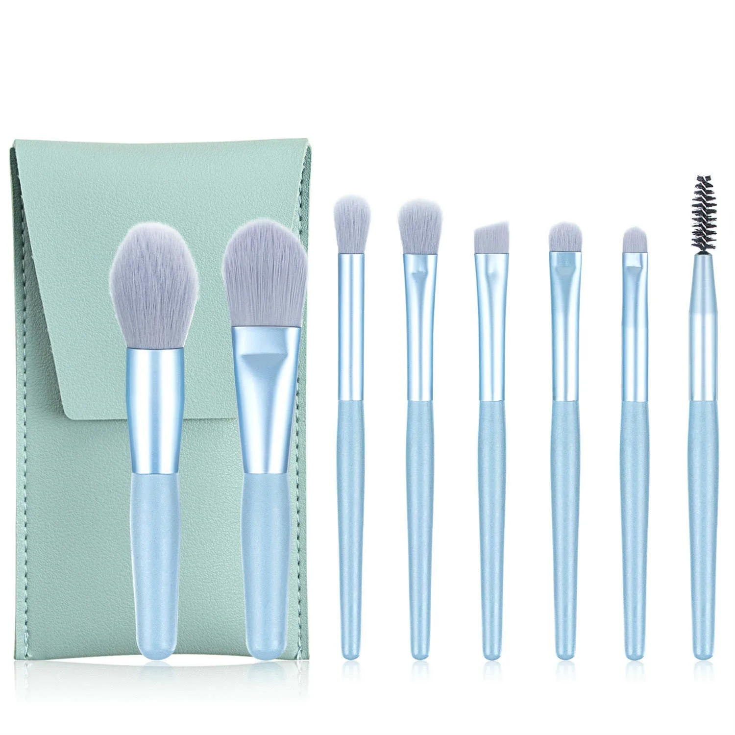 Handy Size 8 pcs Candy Color Makeup Brushes Tool Set(Bulk 3 Sets)