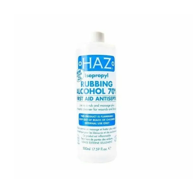 Haz Isoprolyl Rubbing Alcohol First Aid Anti Septic 500ml